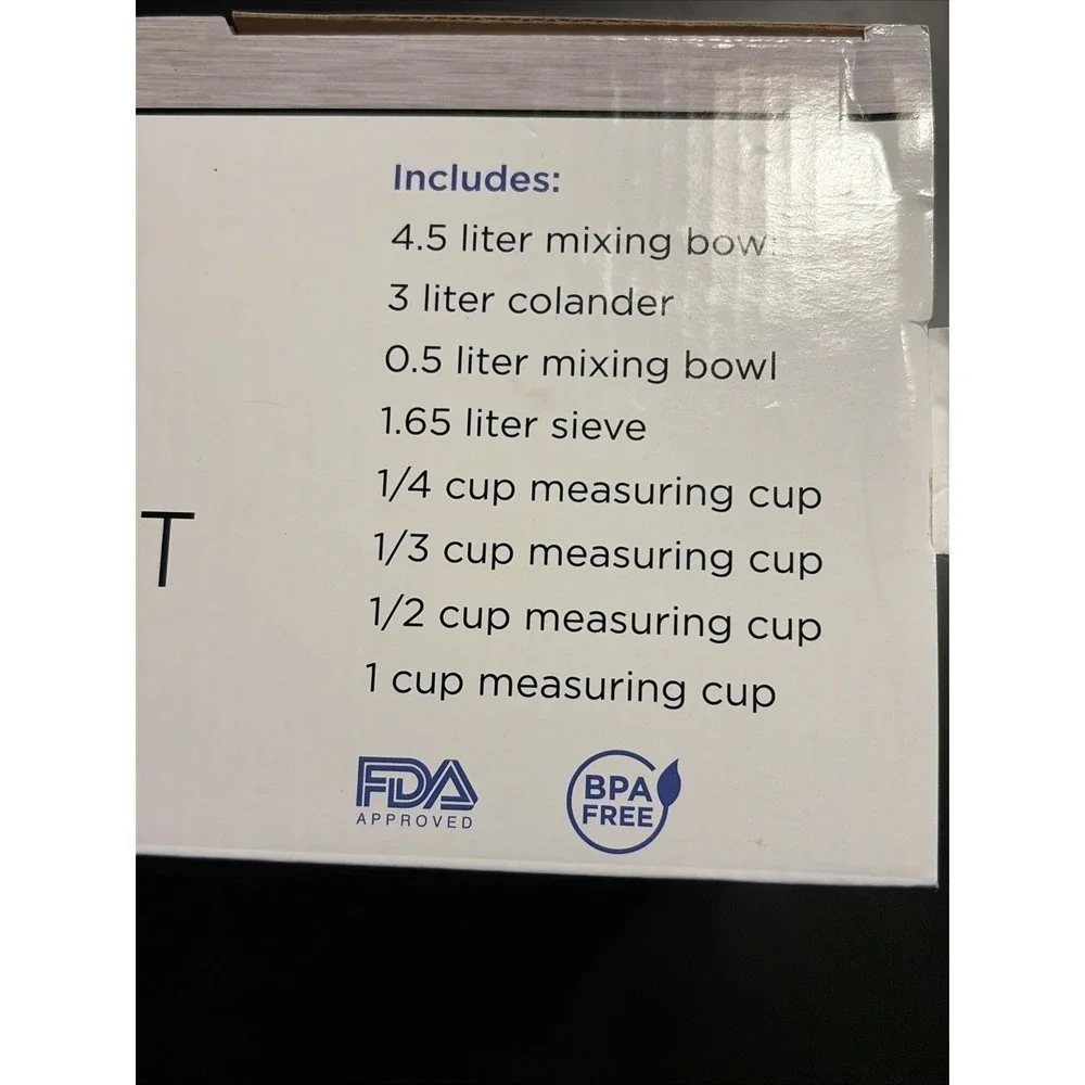 Prime Nest 8-Pc. Prep Set Multi-Color Nesting Bowl Measuring Cup + More NEW